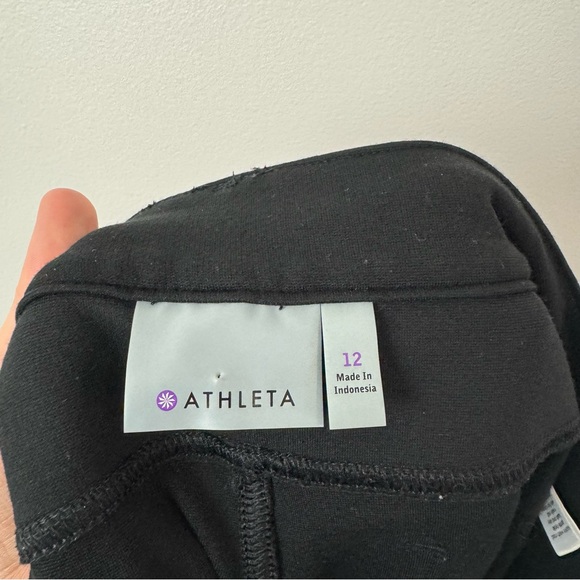 Athleta Black Skinny Ponte Stretch Knit Pants Size 12 - Picture 8 of 10
